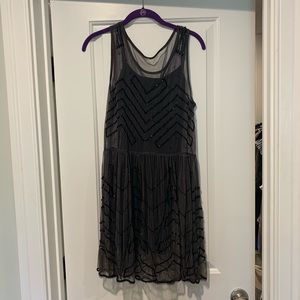Free People Embelished Slip Dress with Black Slip